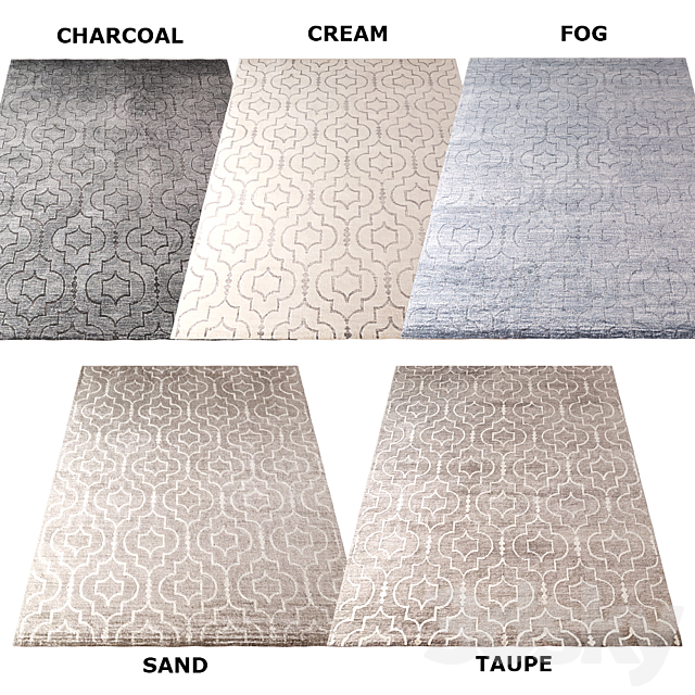 Carpet Restoration Hardware (Medallione) 2440х3050 (5 colors) 3ds Max - thumbnail 2