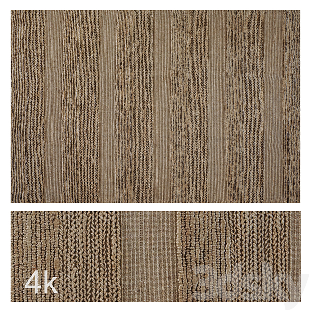 Carpet set 01 – Natural braided jute – 2 types _ 4K 3dsMax Model - thumbnail 4