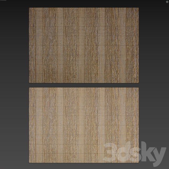 Carpet set 01 – Natural braided jute – 2 types _ 4K 3dsMax Model - thumbnail 5