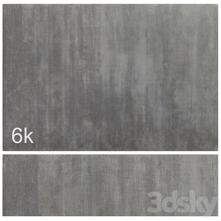 Carpet set 17 – Plain Gray Wool Rug \/ 6K 3DS Max Model - thumbnail 1