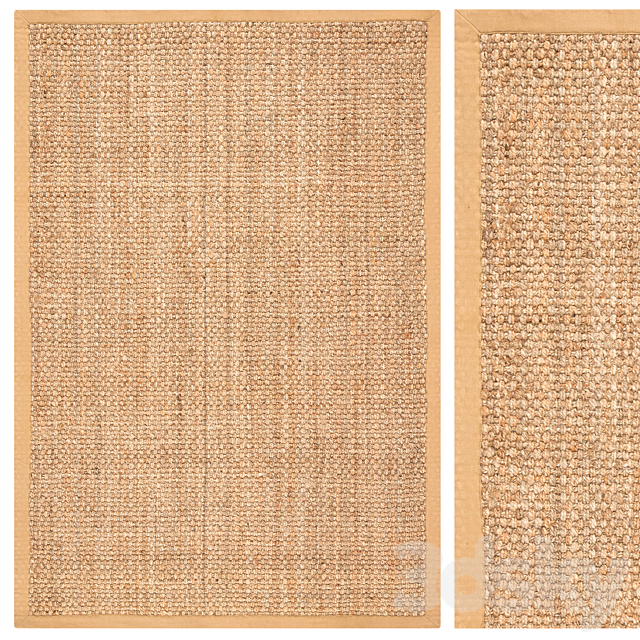 Carpet set 48 – Square Braided Jute _ 3K 3dsMax Model - thumbnail 2