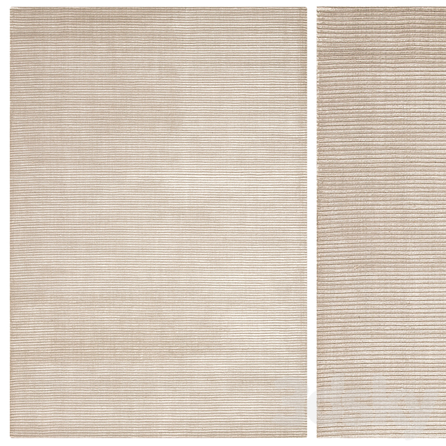 Carpet set 70 – Beige Stripes Wool Rug_ 3K 3ds Max - thumbnail 2