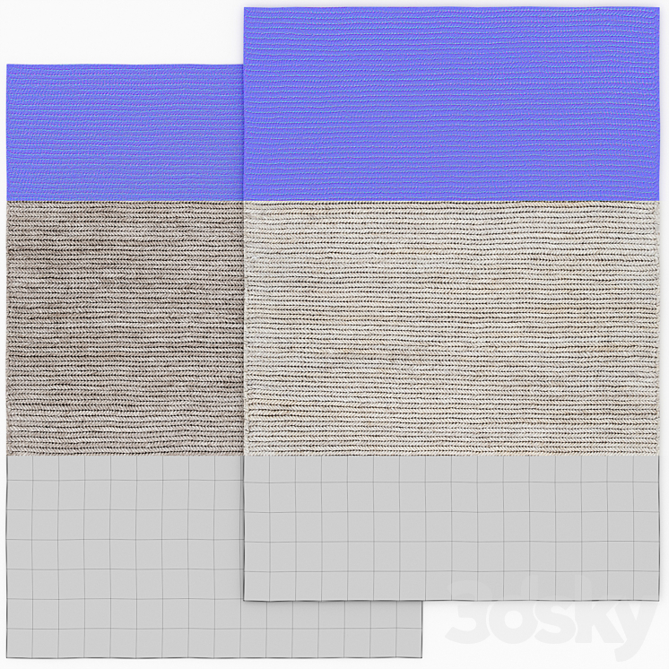 Carpet set LE collection Abaca 3DS Max Model - thumbnail 2