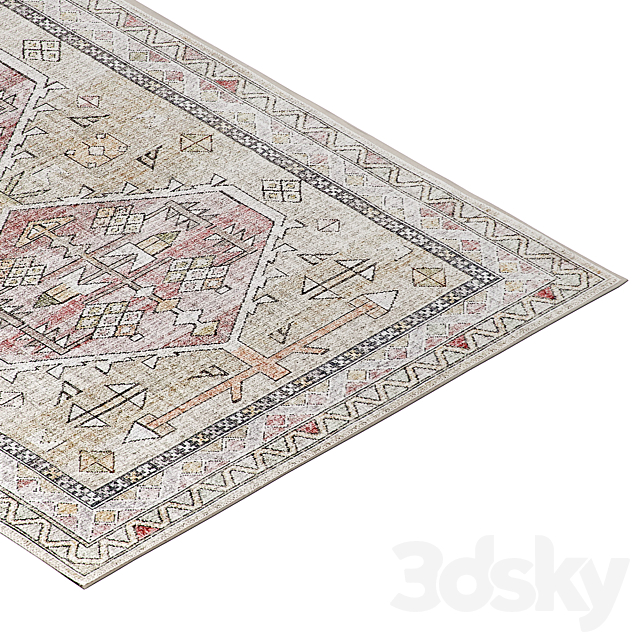 Carpet Urban Outfitters Brighton Printed Rug 3DS Max Model - thumbnail 2