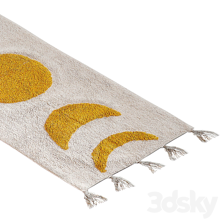 Carpet Urban Outfitters Moon Phase Runner Bath Mat 3DS Max Model - thumbnail 2