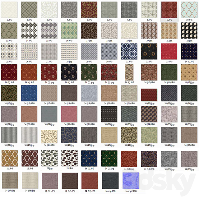 Carpeting seamless 3DS Max Model - thumbnail 2