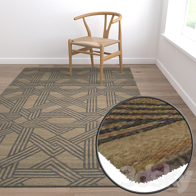 Carpets Set 208 3DS Max Model - thumbnail 2