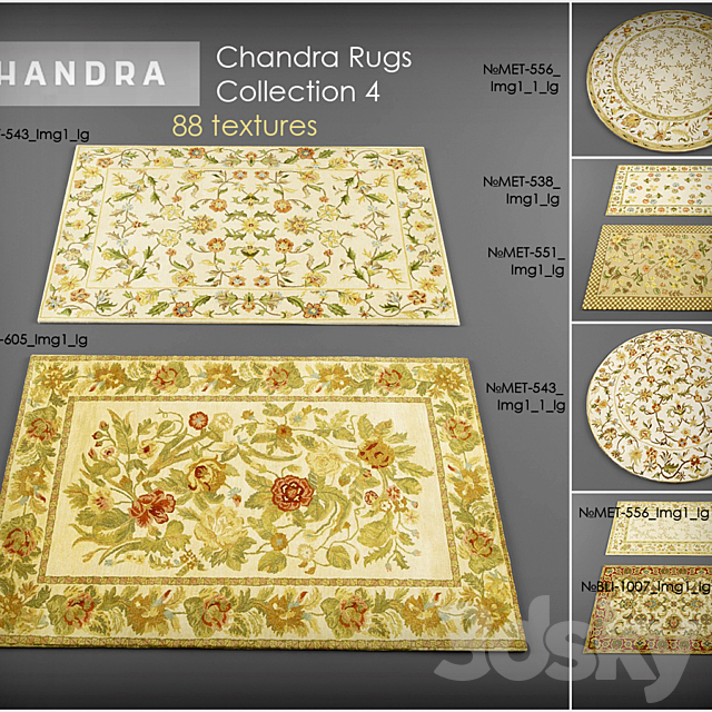 Chandra rugs 4 3DS Max Model - thumbnail 1