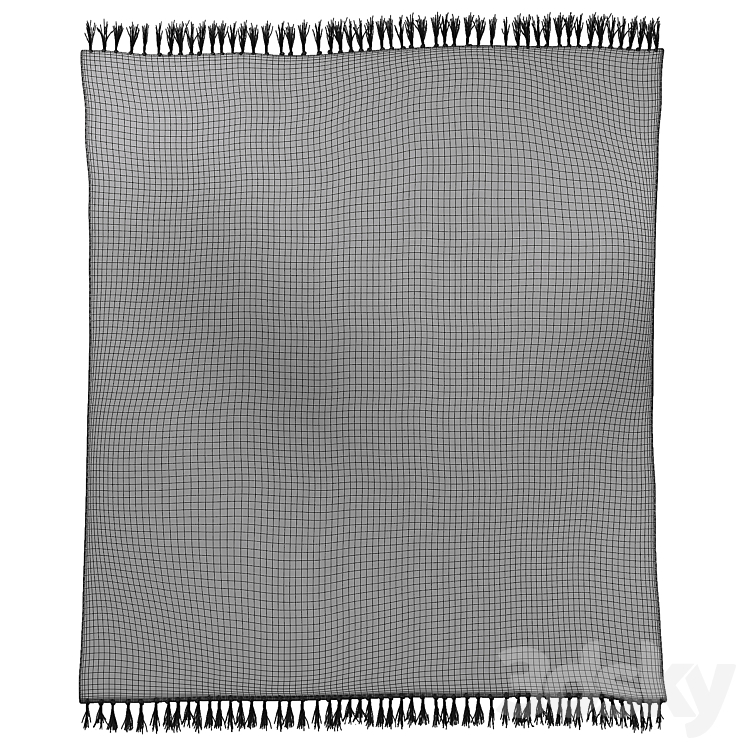 Checkerboard Hilo Tufted Rug 3DS Max Model - thumbnail 2