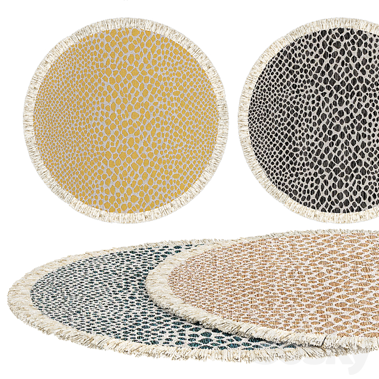 circle carpets 3DS Max Model - thumbnail 1