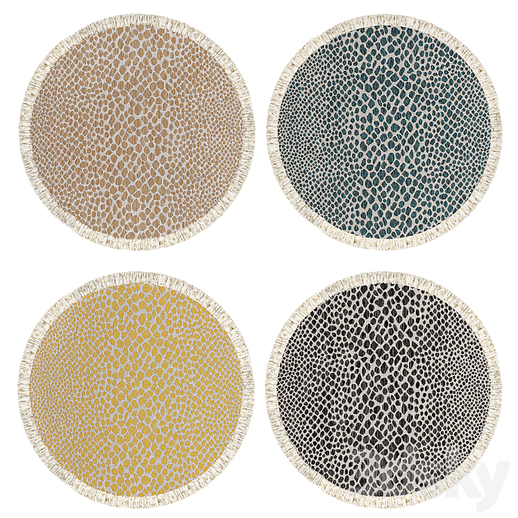 circle carpets 3DS Max Model - thumbnail 2