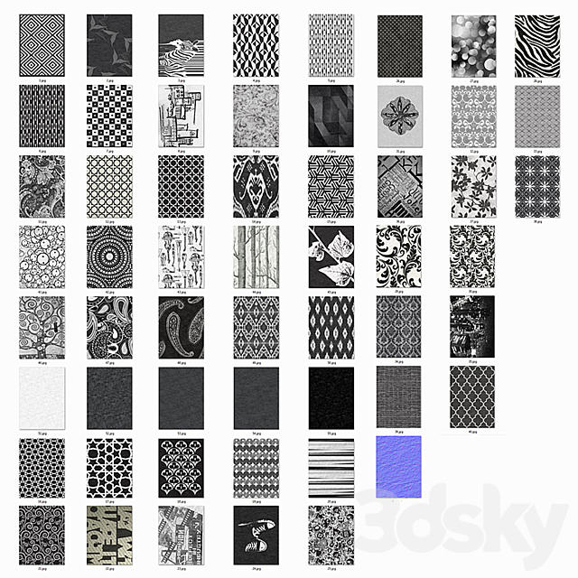 collection of carpets 3ds Max - thumbnail 2