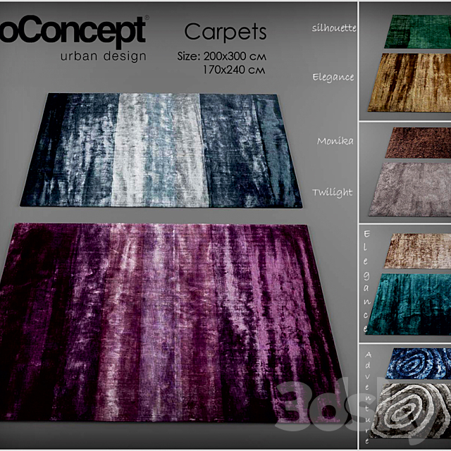 Collection of carpets from Bo Concept 3DSMax File - thumbnail 1