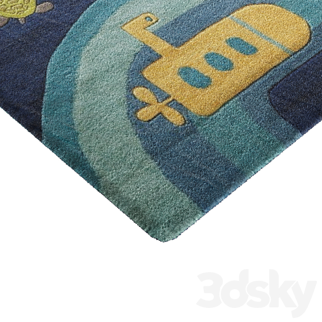 Collection of children’s carpets 3 3ds Max - thumbnail 3