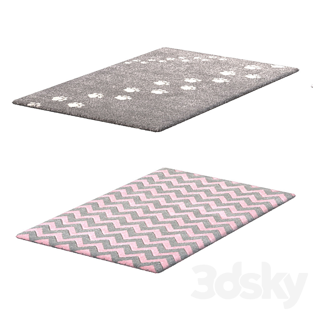 Collection of children’s carpets 4 3ds Max - thumbnail 2