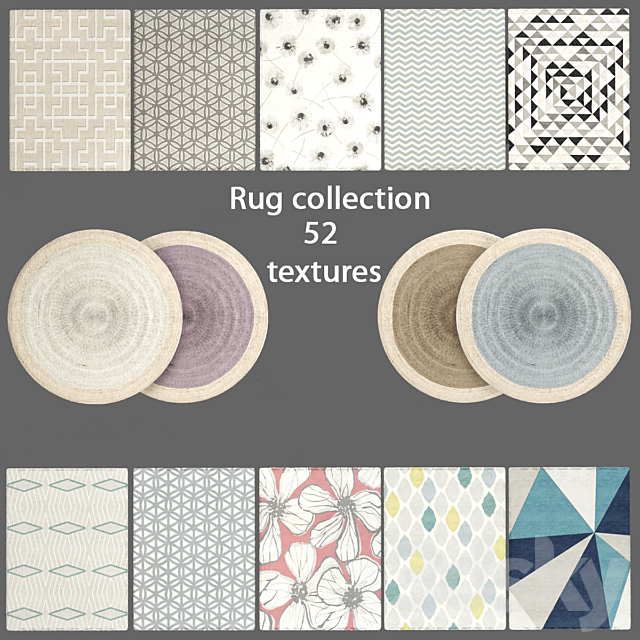 Collection rugs 3ds Max - thumbnail 1