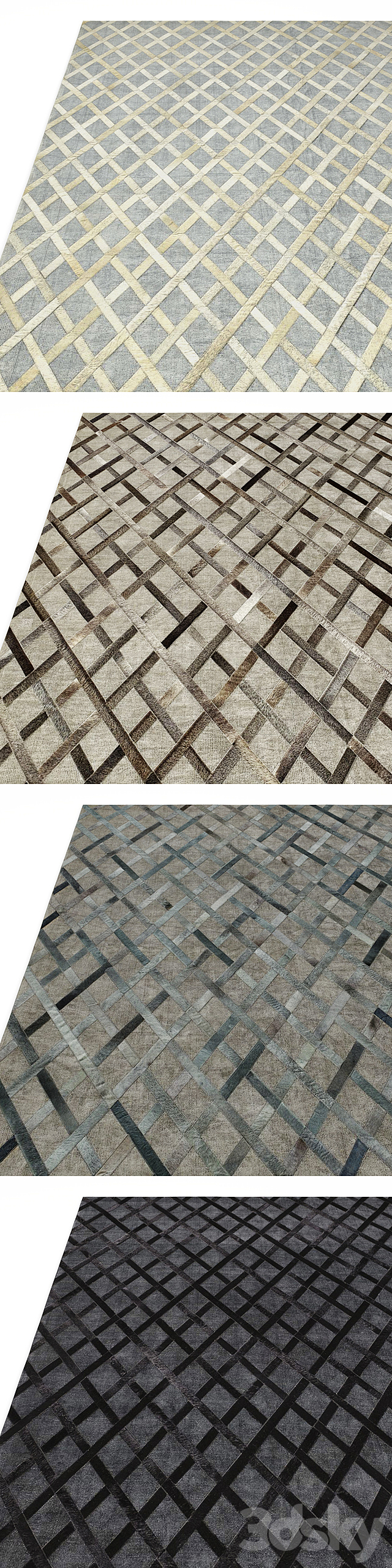 Cuero Hide Rug RH 3ds Max - thumbnail 2