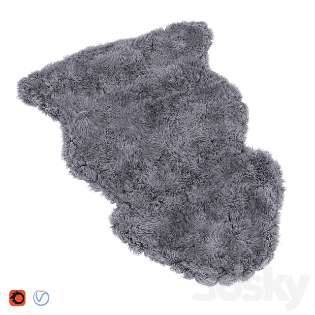 Dark gray rug 3ds Max - thumbnail 1