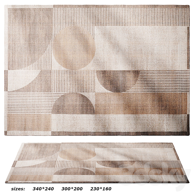 Deco – Beige Rug by RUGVISTA 3ds Max - thumbnail 1