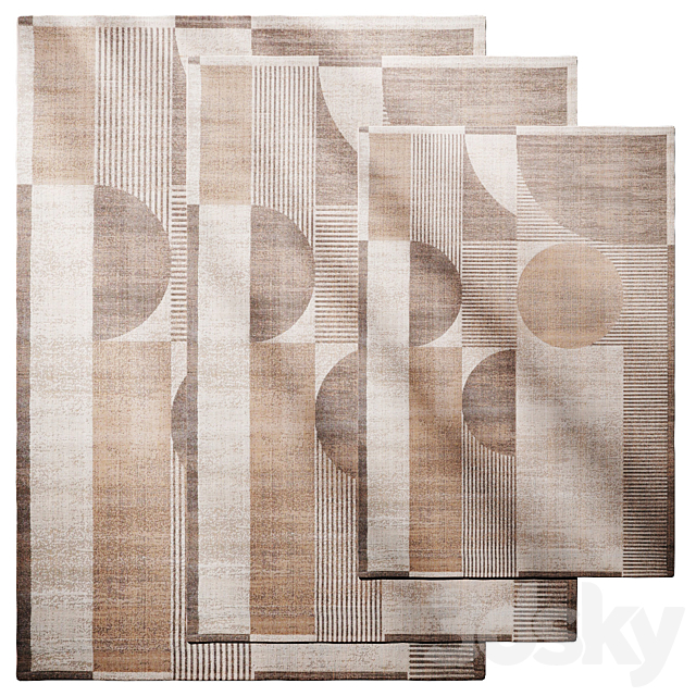 Deco – Beige Rug by RUGVISTA 3ds Max - thumbnail 2