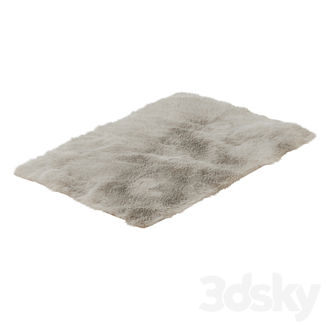 Dominick Handmade Shag Teal Area Rug 2 3DS Max Model - thumbnail 3