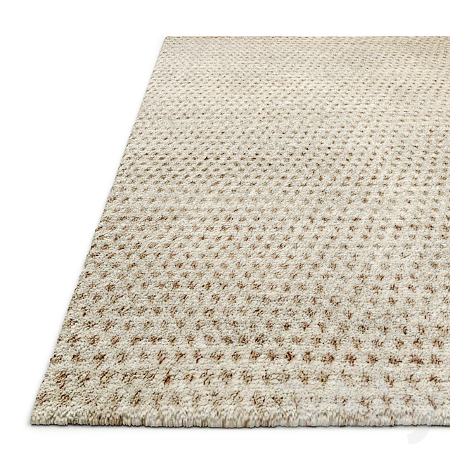 Dot Hand-Knotted Wool Shag Rug RH 3DS Max Model - thumbnail 2