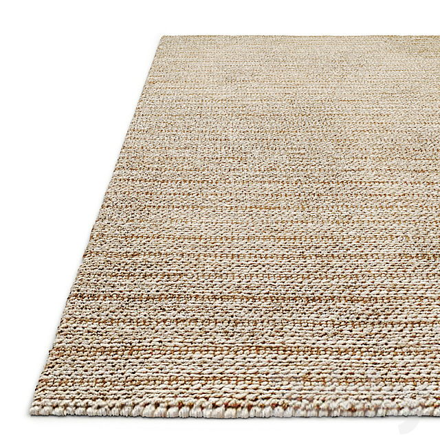 Drift Handwoven Jute Rug RH 3DS Max Model - thumbnail 2