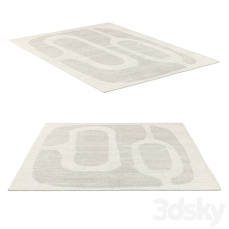 ELURU HAND-KNOTTED WOOL RUG 3DS Max Model - thumbnail 2