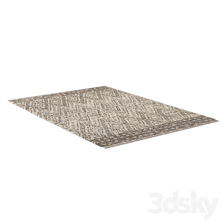 FAIZA BORDER WOOL RUG 3DS Max Model - thumbnail 2