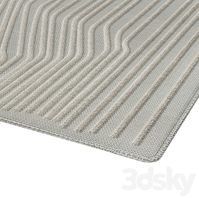 Farooka wool and cotton rug gray AM.PM 3ds Max - thumbnail 3