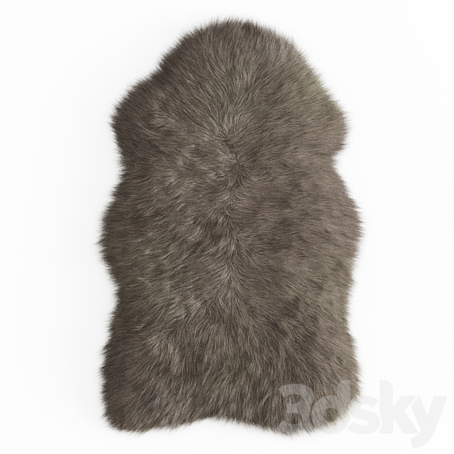 Faux Fur Mongolian Rug 3ds Max - thumbnail 1