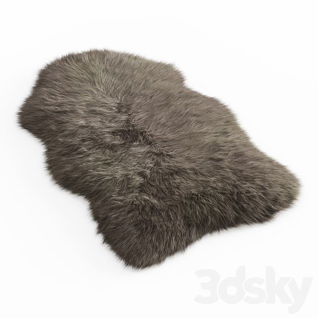 Faux Fur Mongolian Rug 3ds Max - thumbnail 2