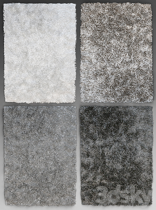 Four kinds of carpet with long pile 3ds Max - thumbnail 3