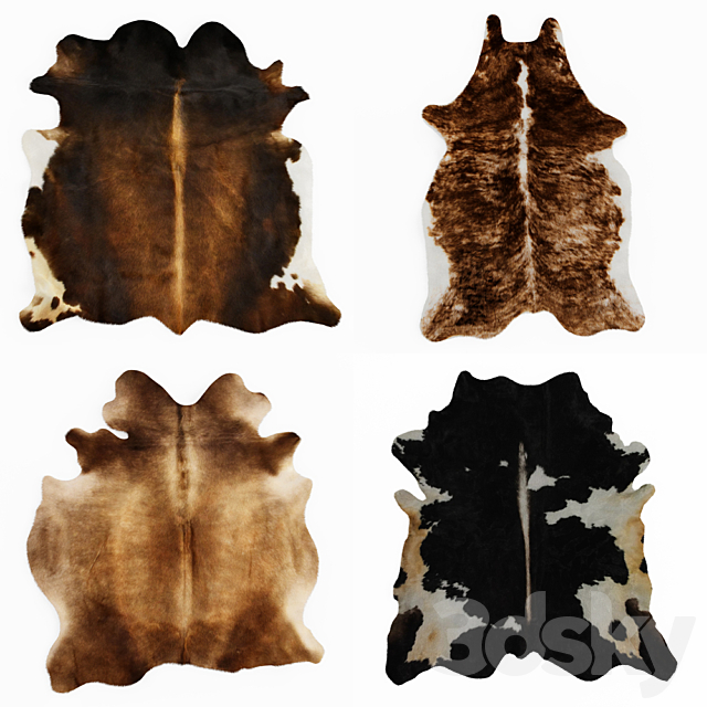 Four rugs from animal skins 05 3ds Max - thumbnail 1