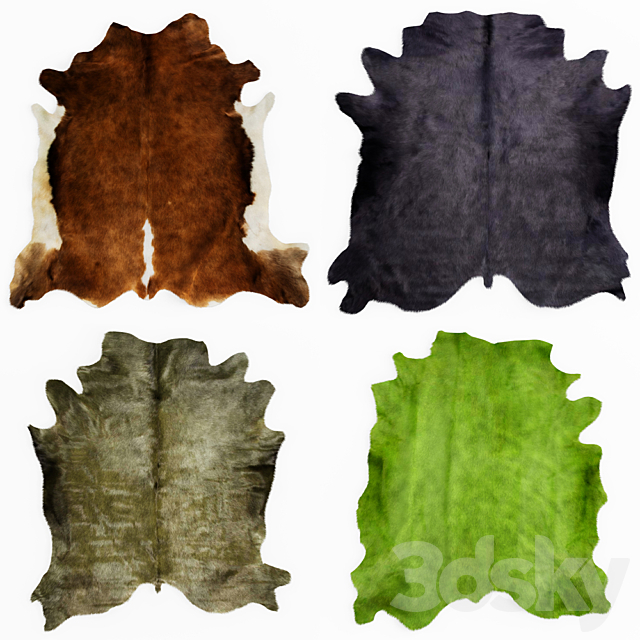 Four rugs from animal skins 06 3ds Max - thumbnail 1