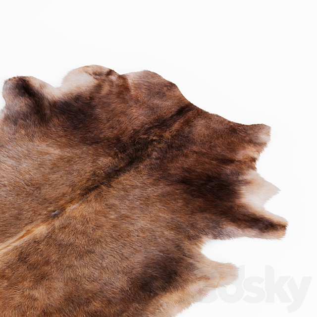 Four rugs from animal skins 07 3DS Max Model - thumbnail 4