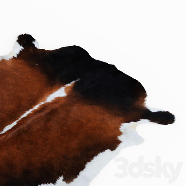 Four rugs from animal skins 08 3DS Max Model - thumbnail 3