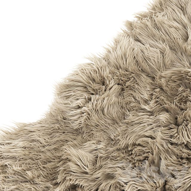 Frost Lux Fur Room Latte Rug 3DS Max Model - thumbnail 3