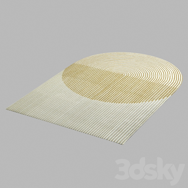 Gan Ply Yellow Rug 3DS Max Model - thumbnail 2