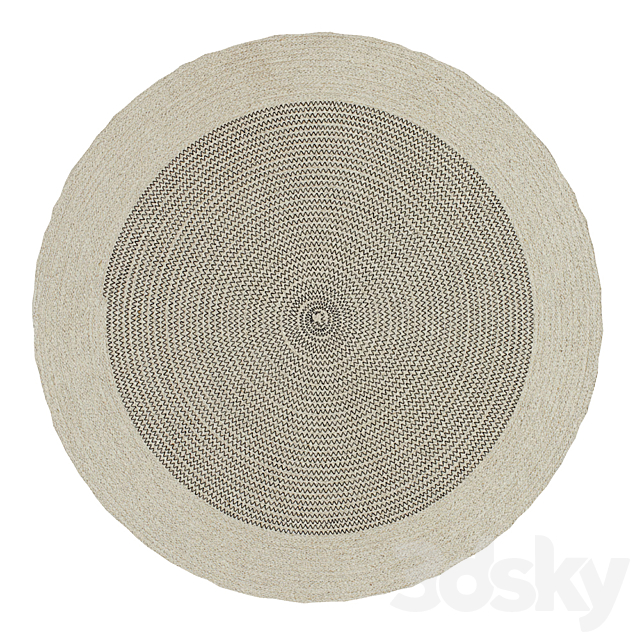 H&M Jute Rugs 3DS Max Model - thumbnail 3