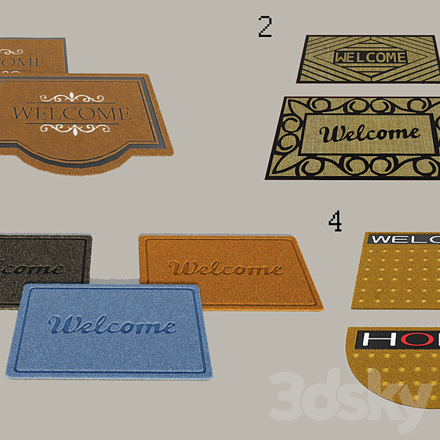 Holders Welcome mats 3DS Max Model - thumbnail 1