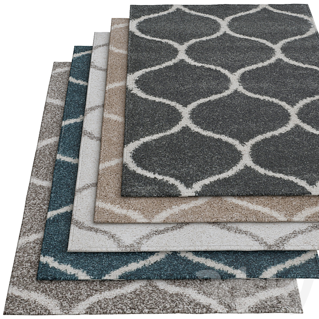 Hudson Shag Rug – Safavieh 3ds Max - thumbnail 1