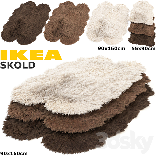 IKEA SKOLD (SKOLD) RUGS SET 3DS Max Model - thumbnail 2