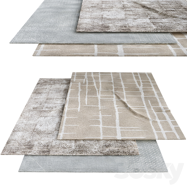 Jaipur Hollis Seychelles Area Rug 3DS Max Model - thumbnail 1