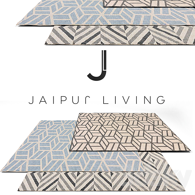 Jaipur living Luxury Rug Set 14 3ds Max - thumbnail 1