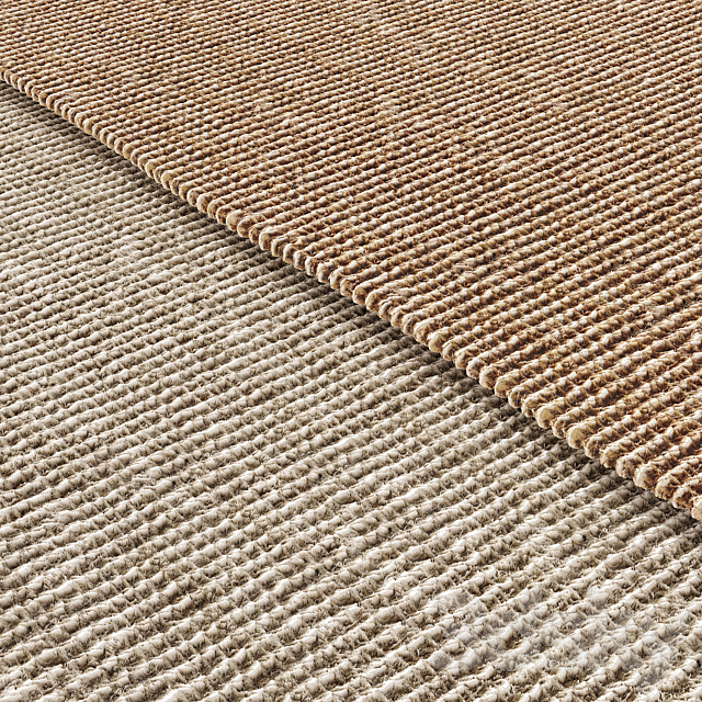 Jute boucle rug 3DS Max Model - thumbnail 2