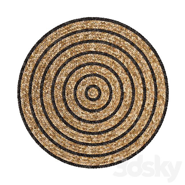 Jute Carpet Set 3DS Max Model - thumbnail 2