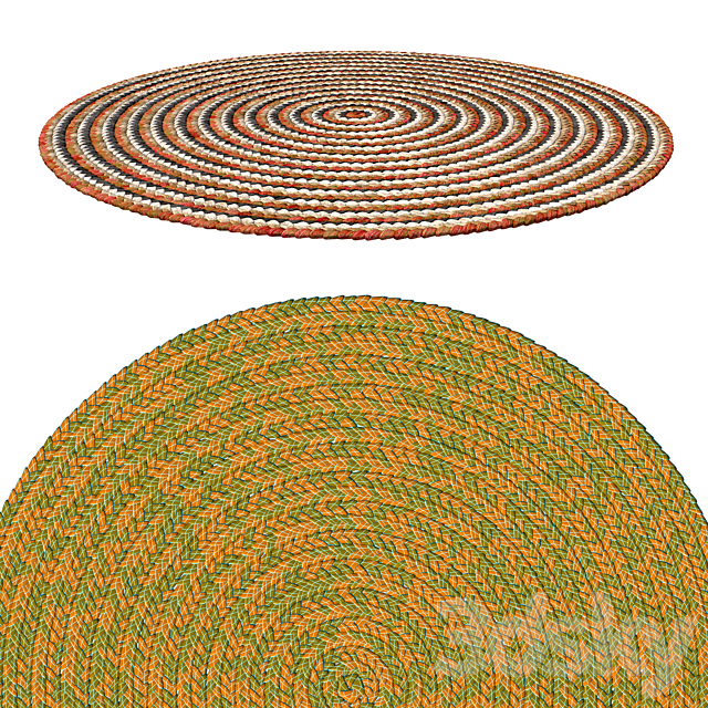 Jute Carpet Set 3DS Max Model - thumbnail 5