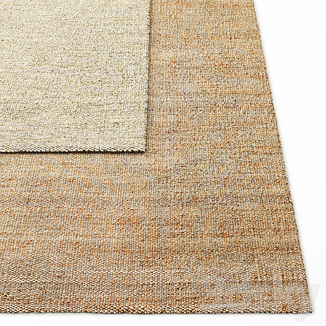 Kai Handwoven Jute Rug RH 3DS Max Model - thumbnail 2