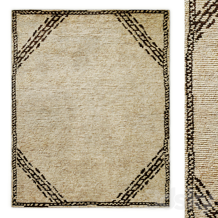 Kalim Handwoven Wool Rug RH 3DS Max Model - thumbnail 1